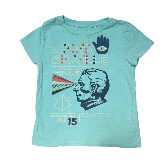 NWT Peek Louis Braille Graphic Tee 2T - Picture 1 of 5
